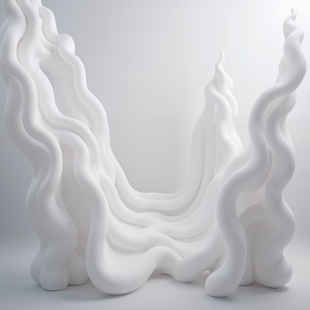 Monochromatic abstract waves in a minimalist setting, evoking serenity.