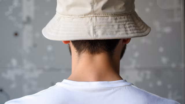 Back View of Person Wearing Bucket Hat