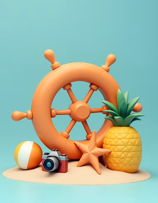 Beach Adventure Illustration