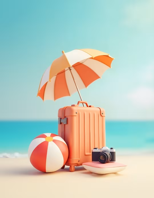 Beach Adventure Illustration