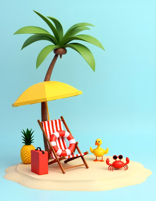 Beach Paradise Illustration
