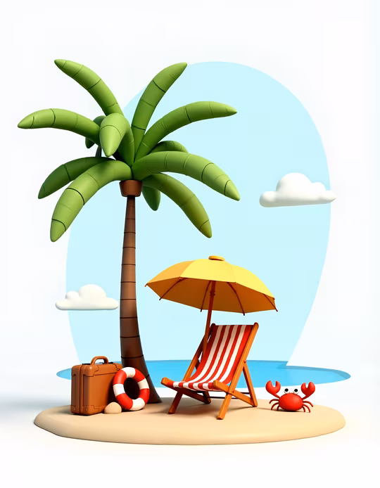 Beach Paradise Illustration