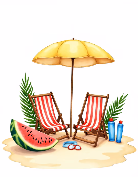 Beach Relaxation Illustration