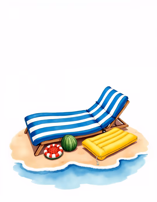 Beach Relaxation Illustration