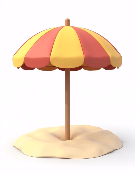 Beach Umbrella Illustration
