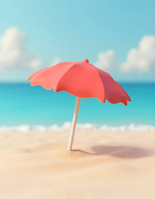 Beach Umbrella Illustration