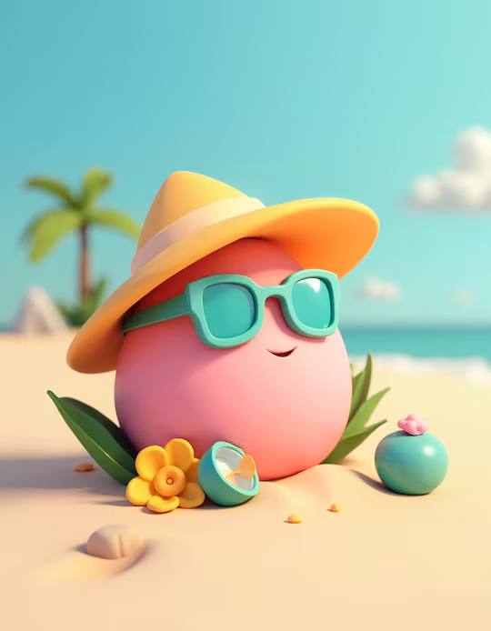 Beachy Character Illustration