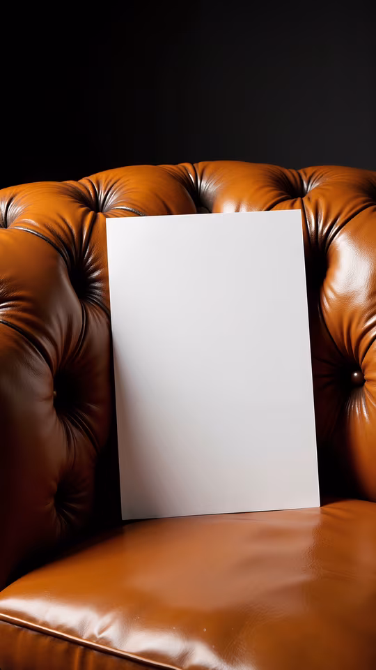 Blank Canvas on Leather Chair