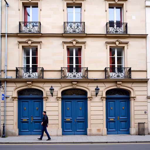 Blue Doors of Paris