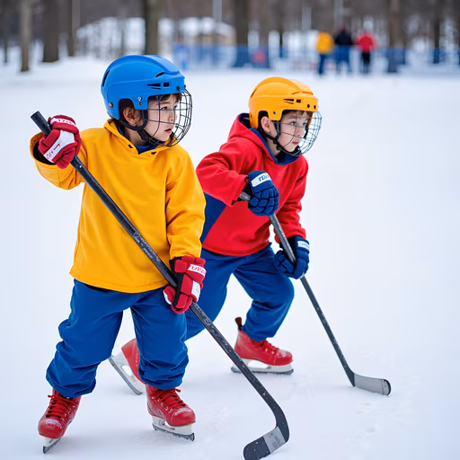 Children Playing Hockey