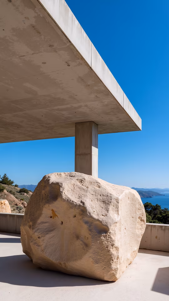Concrete Structure and Natural Stone