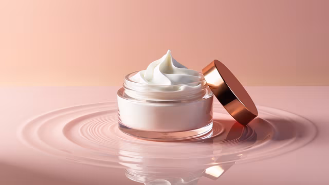 Cream Jar with Ripple Effect
