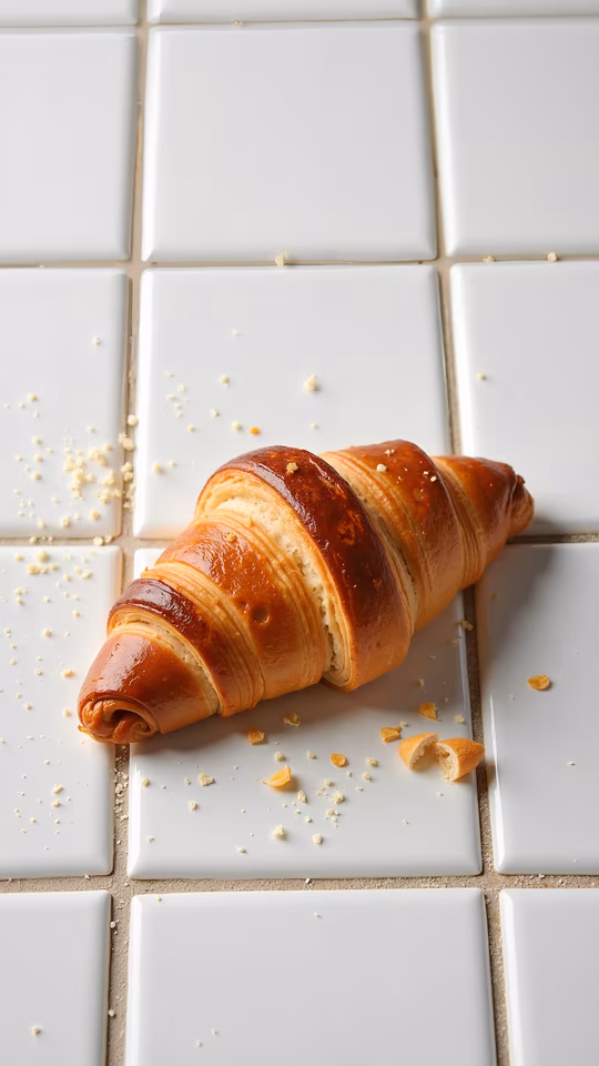 Croissant on Tiles