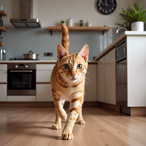 Curious Cat in the Kitchen