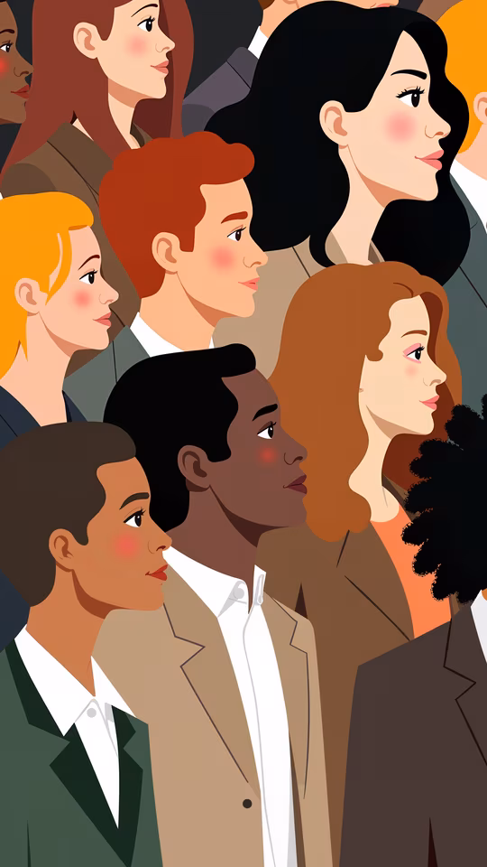 Diverse Crowd Illustration