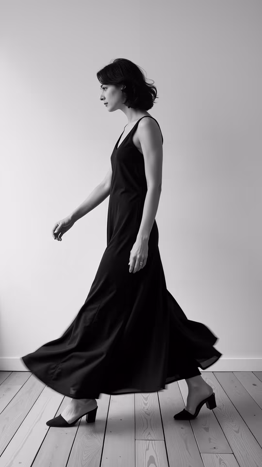 Elegant Black Slip Dress