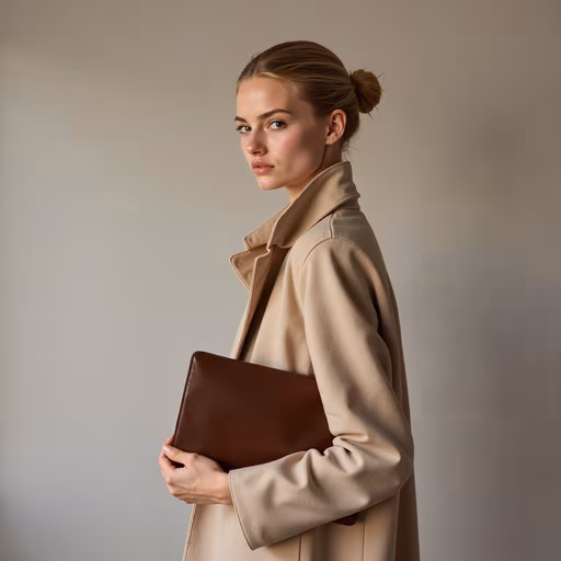 Elegant Woman in Camel Coat