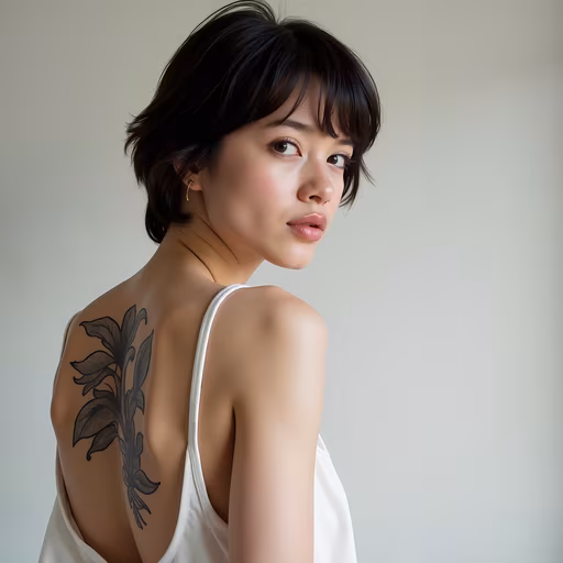 Floral Tattoo Portrait