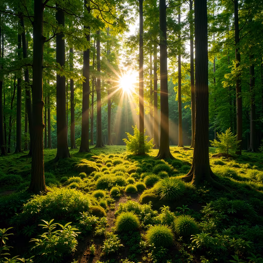 Forest Light Illustration