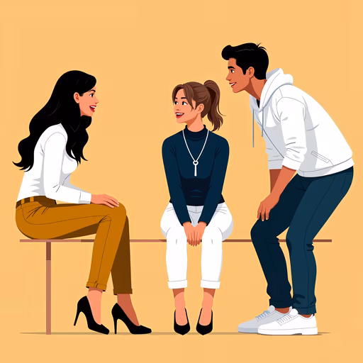 Friendly Conversation Illustration
