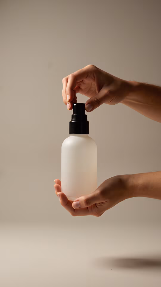 Frosted Bottle with Spray Cap
