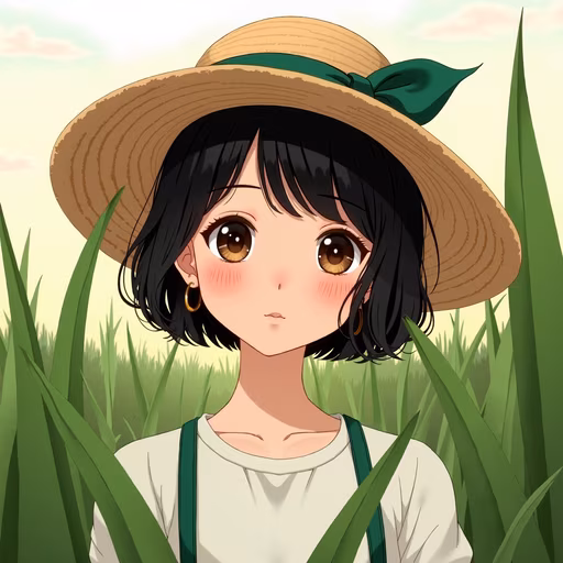 Girl in Straw Hat