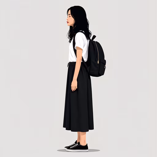 Girl with Backpack