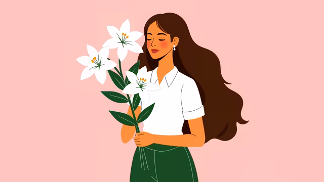 Girl with Lilies