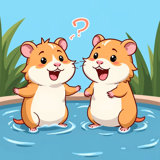 Hamsters in the Pond