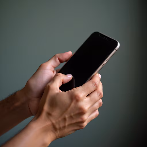 Hands Holding Smartphone