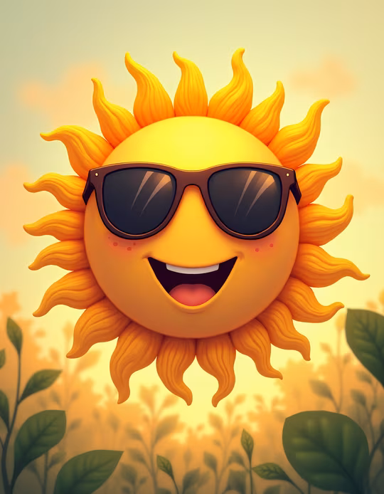 Happy Sun Illustration