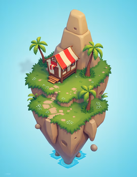 Island Retreat Illustration