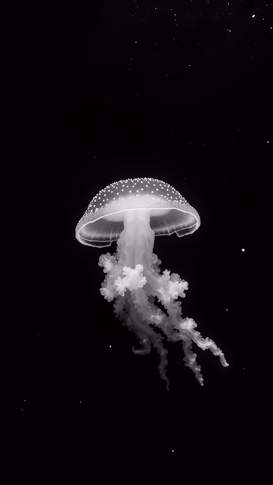 Jellyfish in Black and White