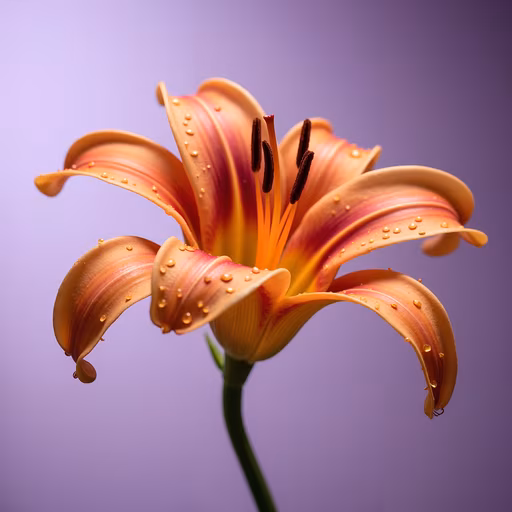 Lily with Dew Drops