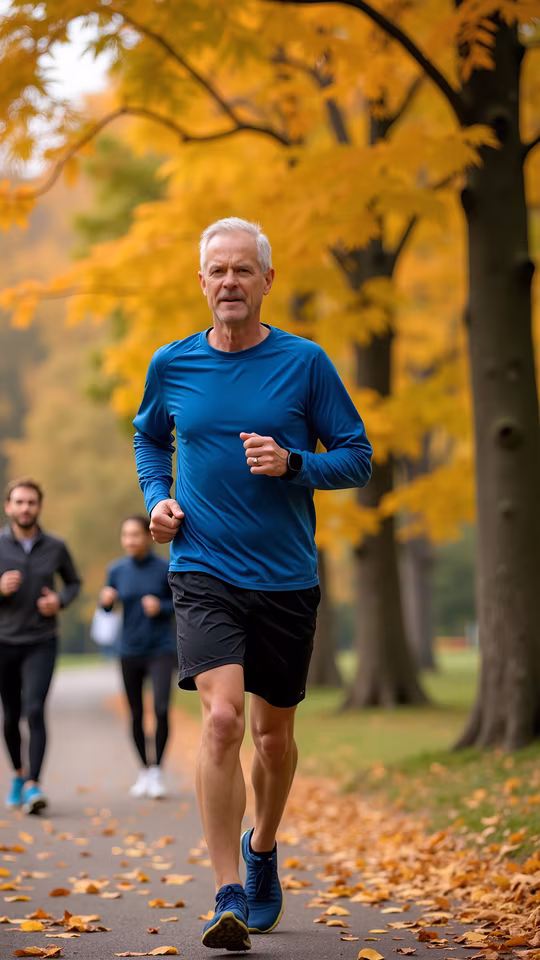 Man Jogging in Autumn