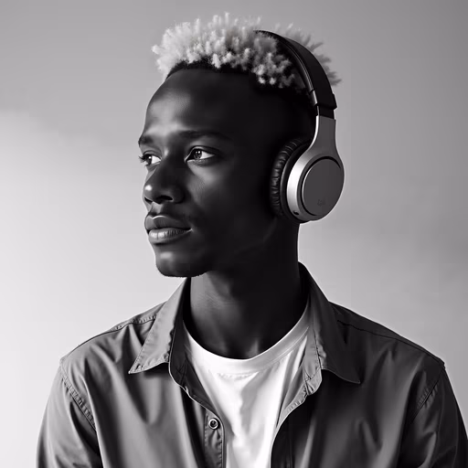 Man Listening to Music