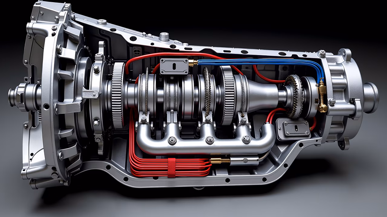 Detailed cross-sectional view of a mechanical device, emphasizing precision and complexity.