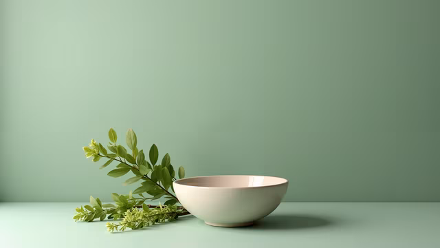 Minimalist Bowl with Greenery