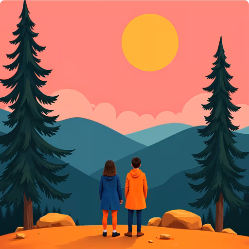 Mountain View Illustration
