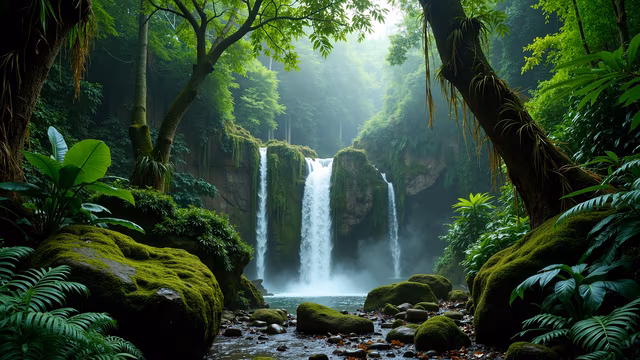 Mystic Jungle Waterfall