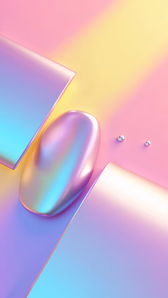 Pastel Holographic Shapes