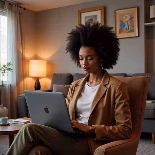 Professional Woman Working on Laptop