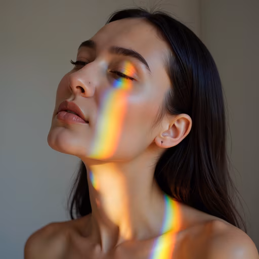 Rainbow Reflection Portrait