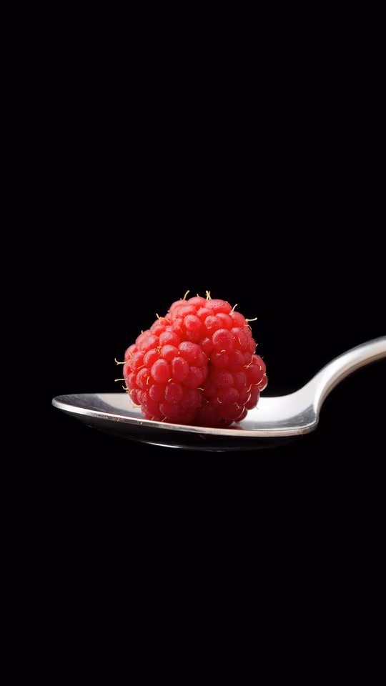 Raspberry on Spoon