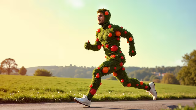 Running Grass Man