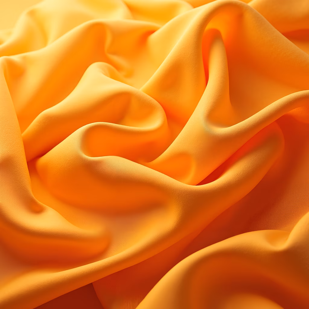 Vibrant satin fabric illustration with warm tones and luxurious texture.