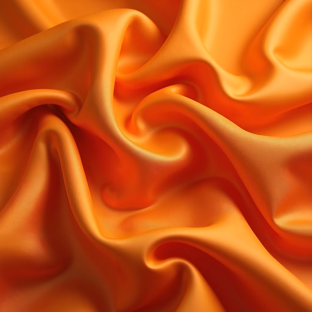 Vibrant satin fabric illustration showcasing luxurious textures and rich colors.