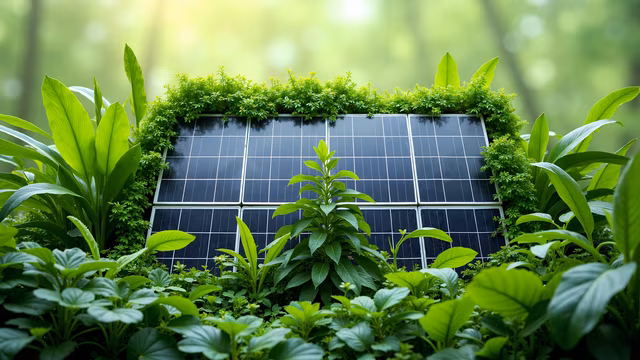 Solar Panel Amidst Nature
