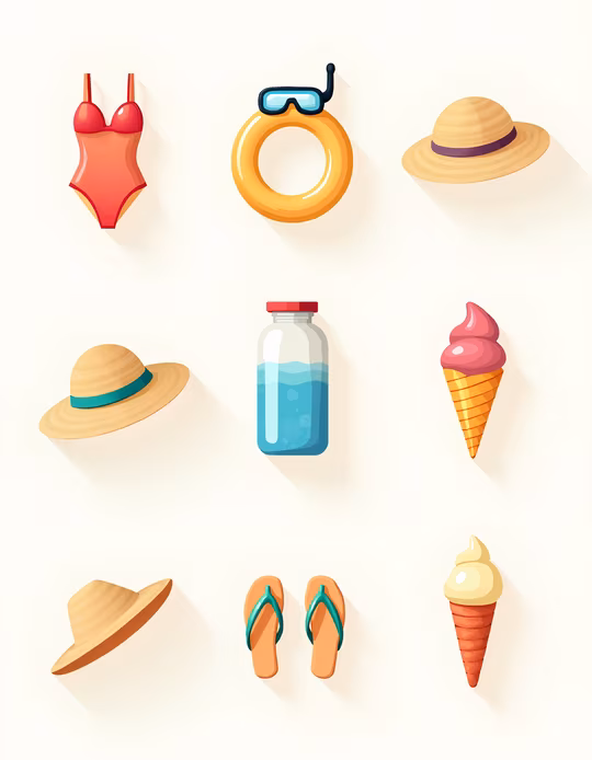 Summer Essentials Illustration