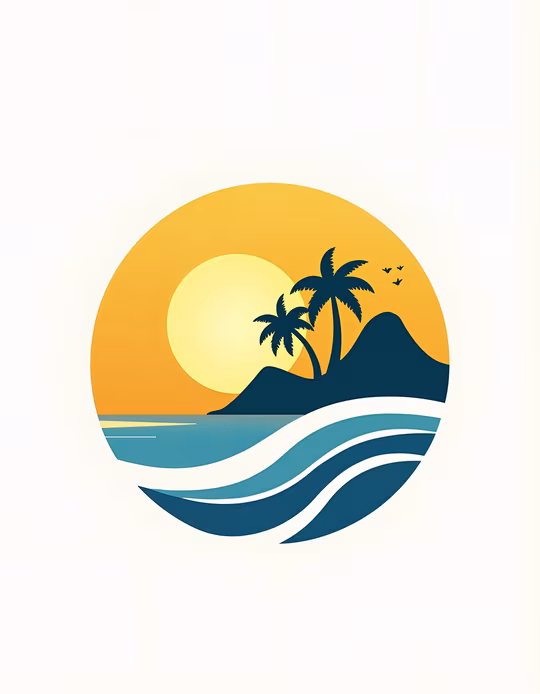 Sunny Beach Illustration
